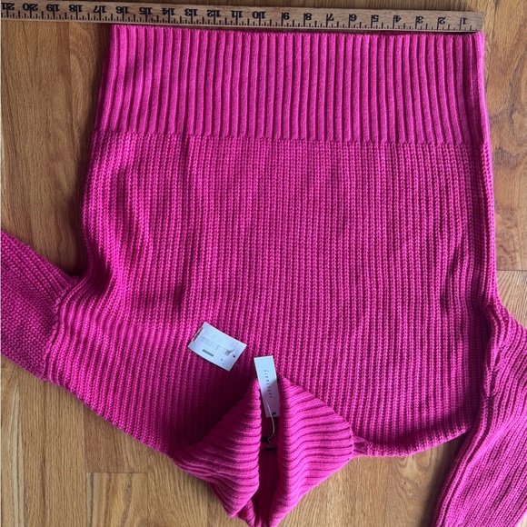 Sanctuary Pink Cowl Neck Sweater Chunky Knit New - Picture 6 of 11